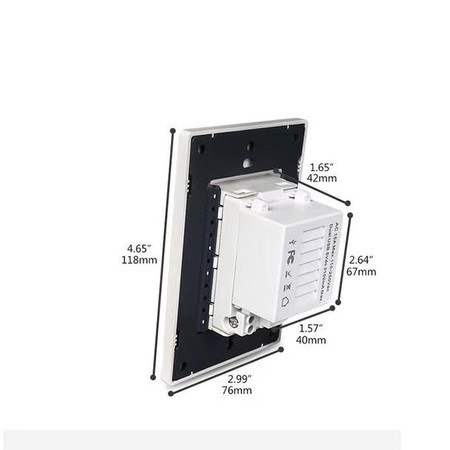 Csc Electronics UHD 4K WiFi Functional Outlet Receptacle Dual USB Surveillance Camera with Live View WiFi and DVR, image of a smart electrical outlet with built-in surveillance camera and USB ports