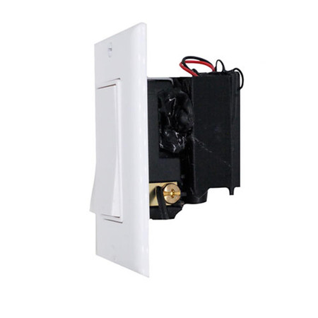Csc Electronics Function Contemporary Light Switch WiFi Security Camera Custom Built, image showing a white light switch with an integrated black security camera and wiring components.