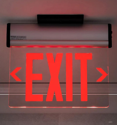 4K UHD  Contemporary Exit Sign WIFi Security Camera + Dvr  With Wireless Streaming Video (Hard Wired)