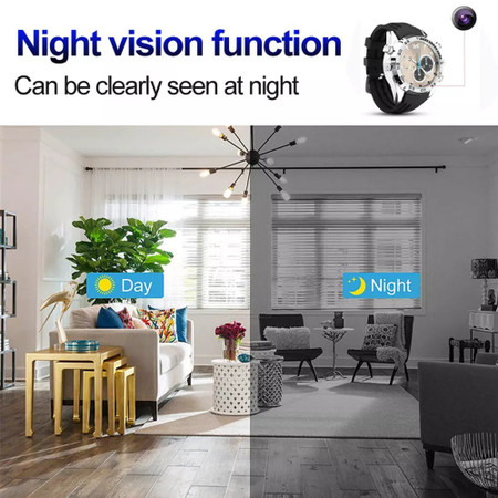 1080P HD Watch Camera Security Camera with Motion Detection, Night Vision, Built-in Storage 32G-Audio