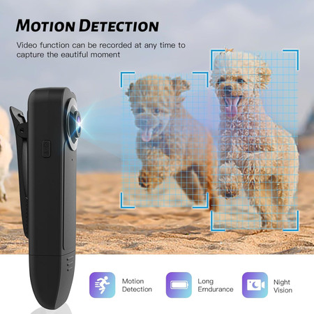 Mini Body Camera 1080P Police Body Camera with Memory Card,Body Worn Cam,Premium Portable,Wearable Patrol Video Recording Camcorder for Work Records,Guard (64GB)