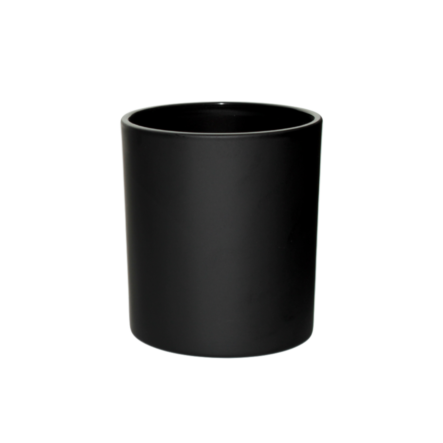 Frosted Black Colored Candle Jar - 14.5 oz with Bamboo Lid | 12 Pack