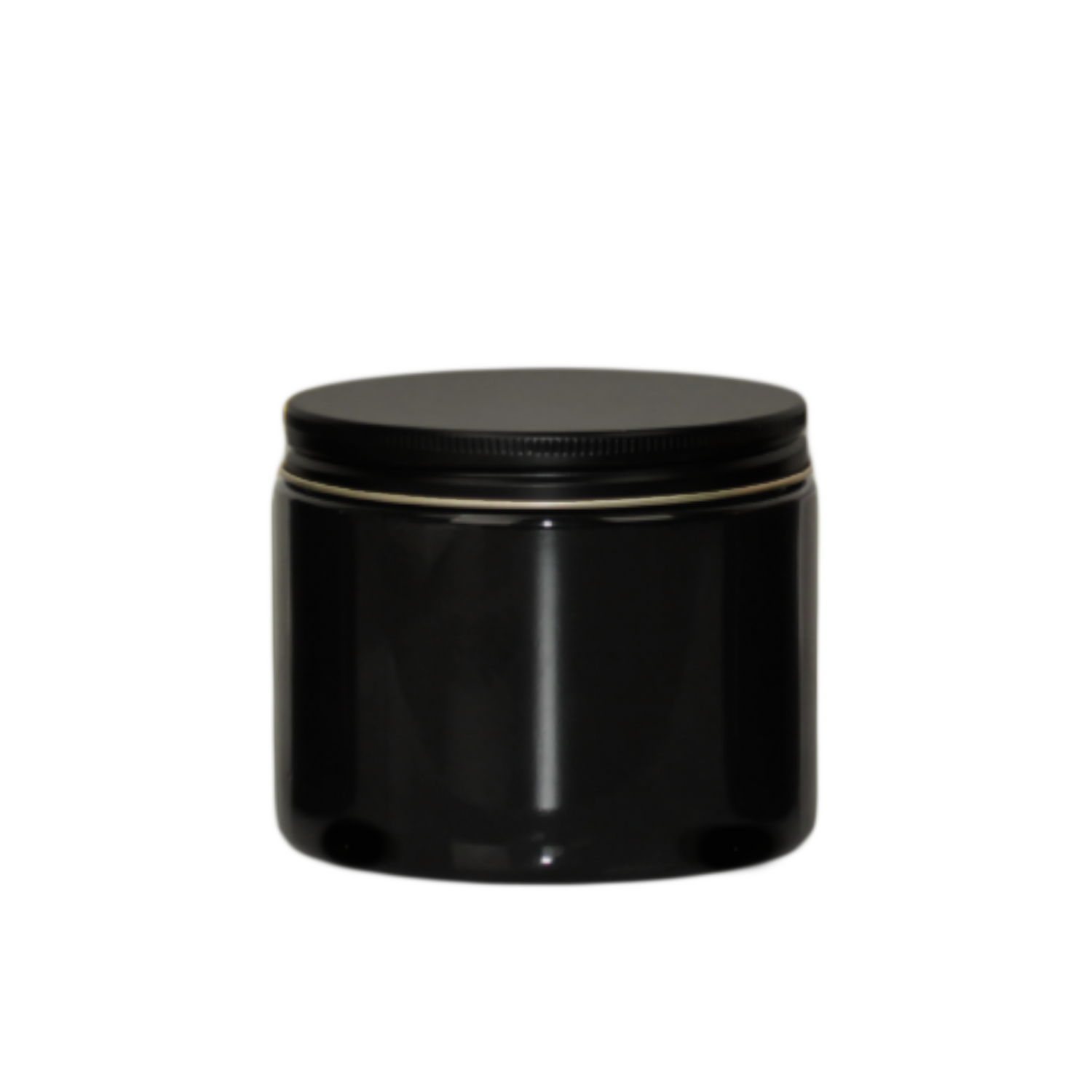 Eco Mason Glass Jar with Black Lid, 12 oz
