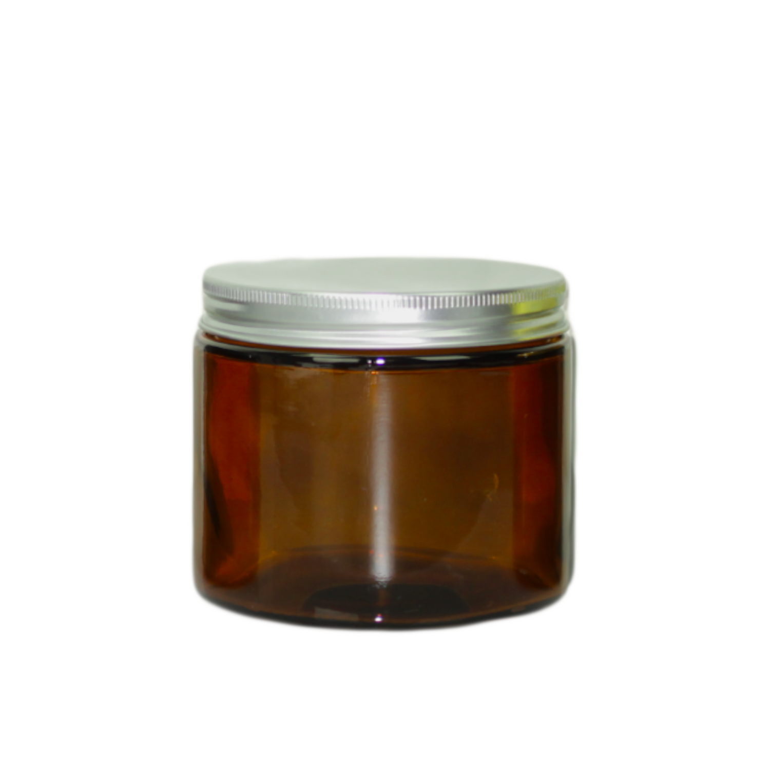 4 oz Amber Glass Jar with Silver Lid