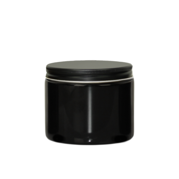 12 oz Black Salsa Jar with Black Lid
