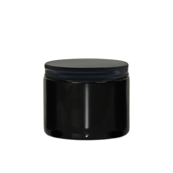 12 oz Black Salsa Jar with Black Gloss Lid
