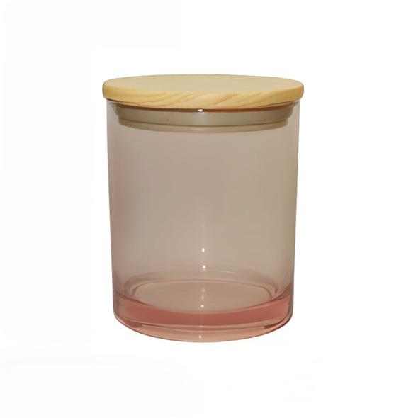 13.5 oz Rosé Cali Jar with Natural Wood Style Lid