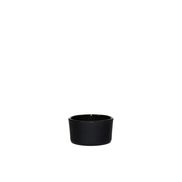Matte Black Glass Tea Light Cup