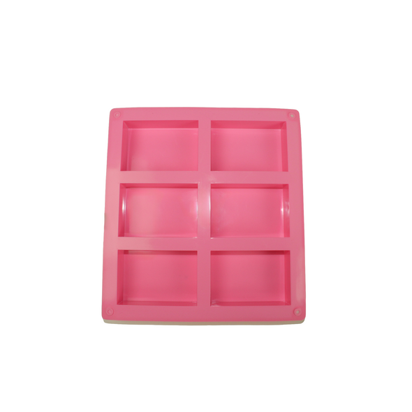 6 Cavity Soap Bar Mold - Pink