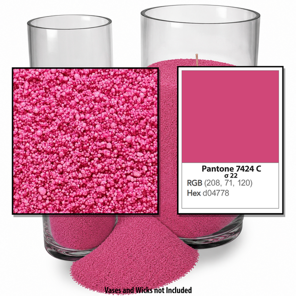 Magenta Dyed Sand Wax Sample