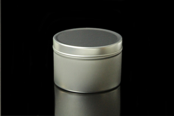 8 oz Silver Style Tin w/Lid 