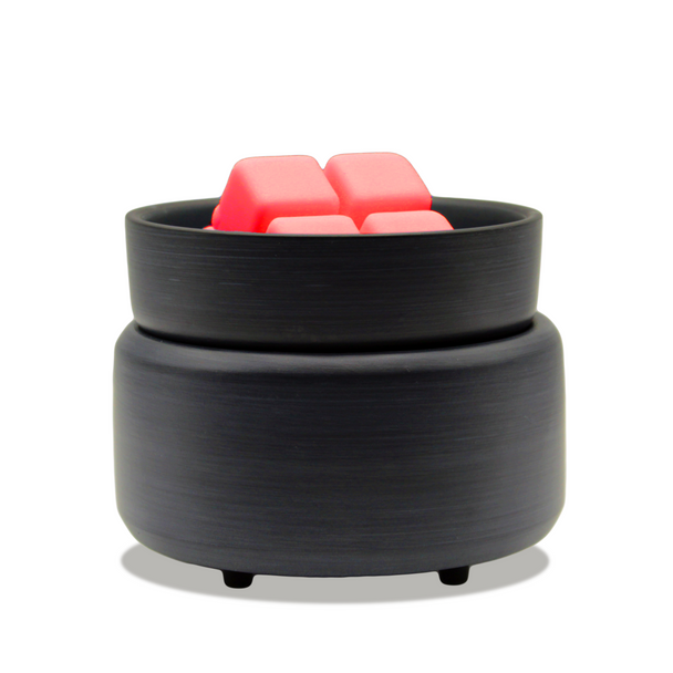 2-IN-1 Stone Black Candle Warmer - melt wax and tarts