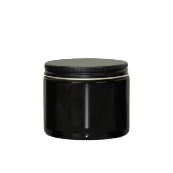 12 oz Black Salsa Jar with Black Lid
