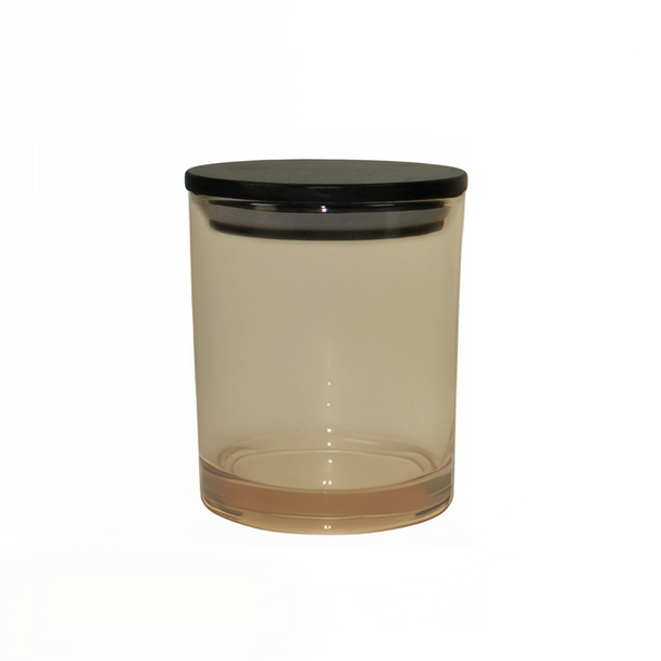 10 oz Champagne Cali Jar with Black Wooden Lid