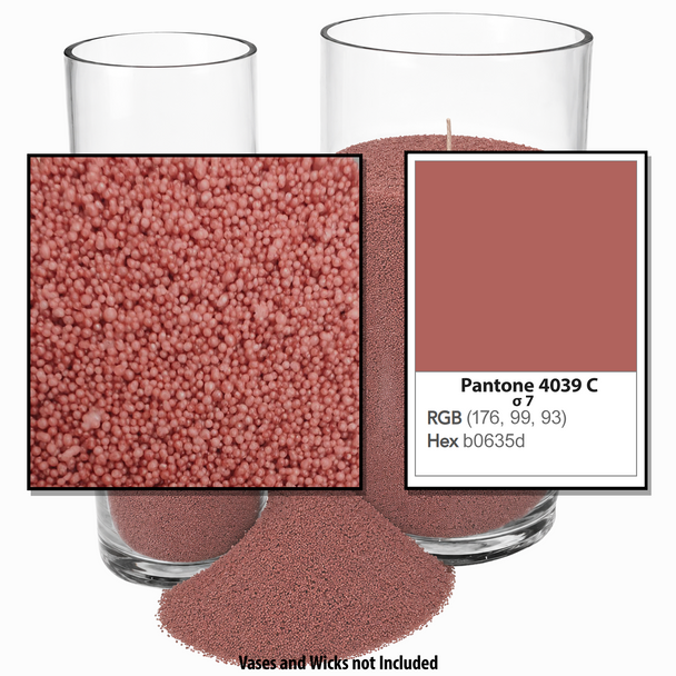 Terracotta Rose Sand Wax Display