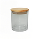 10 oz Clear Cali Jar with Wood Style Lid