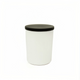 6 oz Matte White Cali Jar with Black Style Wood Lid