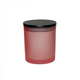 Pink Frosted Cali Jar with Black Wood Lid