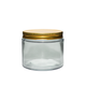 12 oz Clear Salsa Jar with Gold Lid