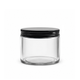 12 oz Clear Salsa Jar with Black Gloss Lid