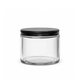 12 oz Clear Salsa Jar with Black Lid