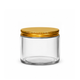 12 oz Clear Salsa Jar with Gold Lid