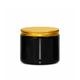 12 oz Black Salsa Jar with Gold Lid