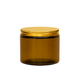 12 oz Amber Salsa Jar with Gold Lid