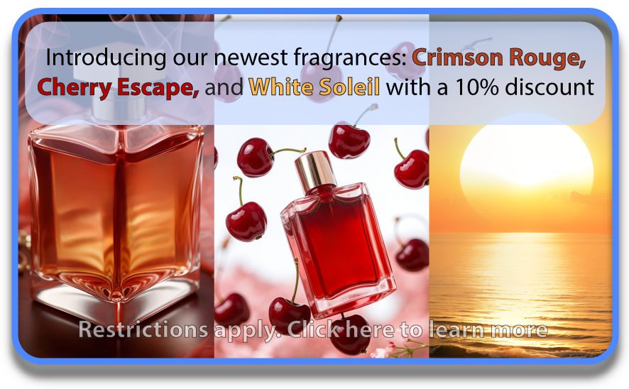 Crimson Rouge, Cherry Escape, and White Soleil are 10% off for a limited time