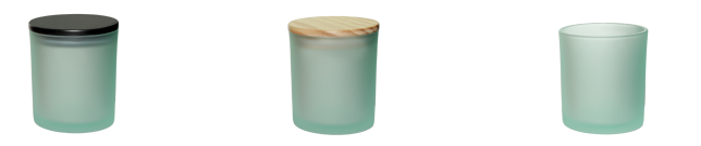 10 oz Frosted Teal Cali Jar Display