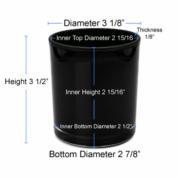 10 oz Gloss Black Cali Jar Specs