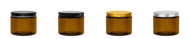 12 oz Amber Salsa Jar Display