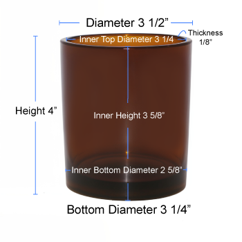 13.5 oz Amber Cali Jar Specs