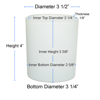 13.5 oz Matte White Cali Jar Specs