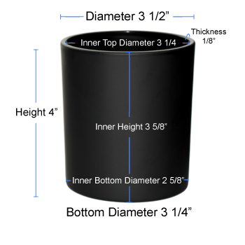 13.5 oz Matte Black Cali Jar Specs