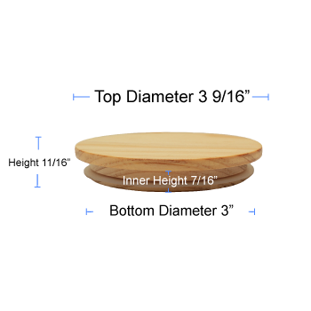 13.5 oz Natural Wood Style Cali Jar Specs