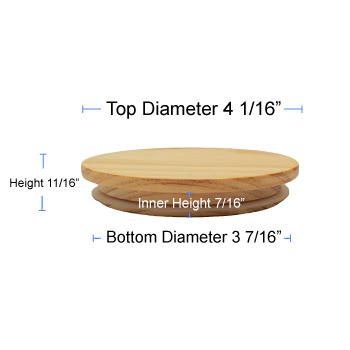 14 oz Natural Wood Style Lid Specs