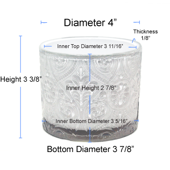 14 oz White Marquis Jar Specs