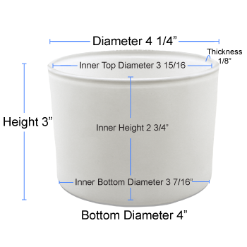 16 oz Cali Jar Dimensions