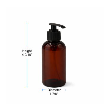 4 oz Amber Soap Bottle specs