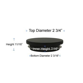 6 oz Black Wood Style Cali Jar Lid Specs