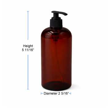 8 oz Amber Soap Bottle Specs