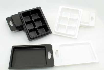 Wax Melt Clamshell Molds - Black