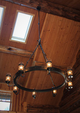 Installed cabin chandelier