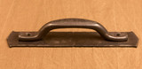 Barndoor handle, large Villa handle with backplate