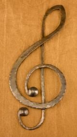 treble clef in wrought iron