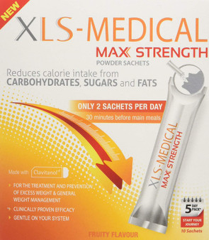 XLS Medical Max Strength Powder Sachets Fruity Flavour 10 Sachets
