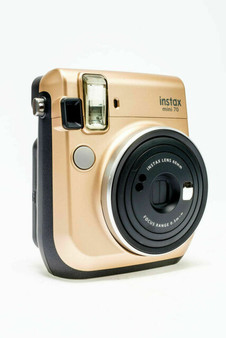 Fujifilm Instax Mini 70 Stardust Gold Camera Plus 10 Instant Film Shots