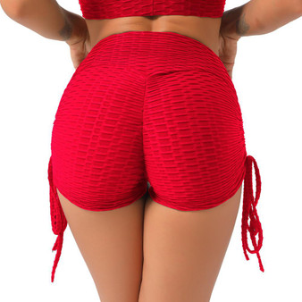FRESNK High Waisted Booty Shorts - Red