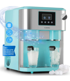 Klarstein 1.8L Small Ice Maker Machine, Counter Top Ice Machine For Home and Kitchen, Fast Operation, 15 kg of Crushed and Bullet Ice, Touch Controls, Easy To Clean Countertop Ice Cube Maker Machine
